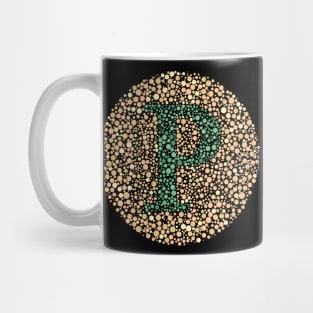 Letter P Ishihara Test Mug